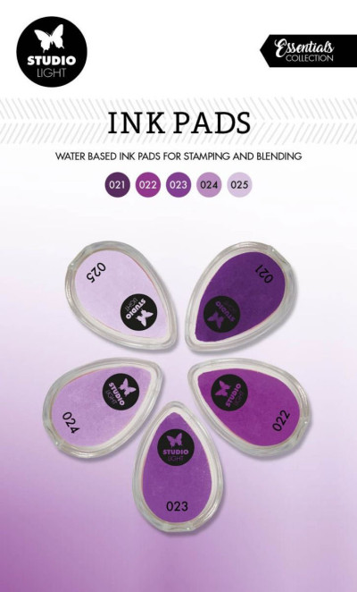 Studio Light Ink pads waterbased Shades of purple  Essentials nr. 05