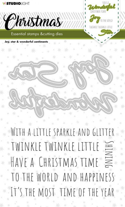 Studio Light Stamp & cutting die Wonderful sentiments Christmas essentials 2 nr. 44