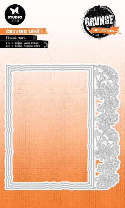 Studio Light Grunge snijmal Floral Card