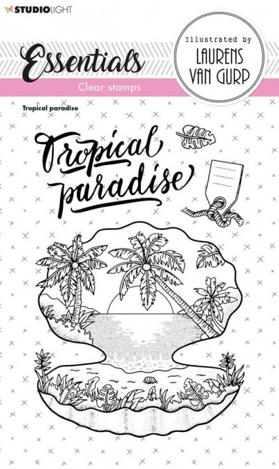 Clear stamp tropical paradise Studio Light nr.257