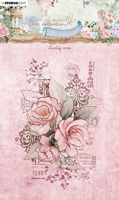JMA romantic moments clear stamp sending roses