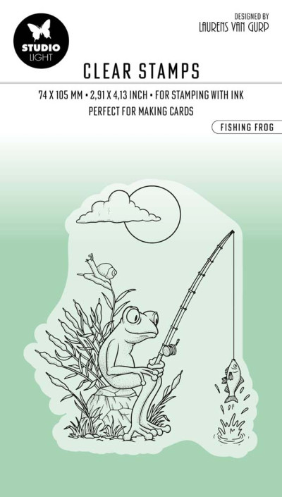 Studio Light Clear stamp Fishing Frog
