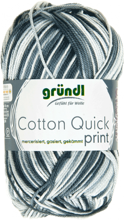 Cotton Quick Print 194 Zwart-Grijs Multicolor 50 gram