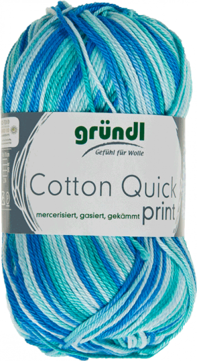 Cotton Quick Print 183 Aqua Multicolor 50gram