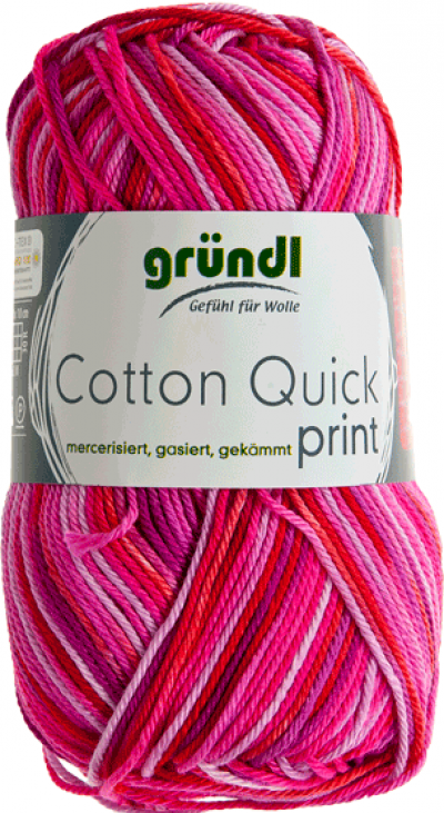 Cotton Quick Print 235 Fuchsia-Rood Multicolor 50 gram