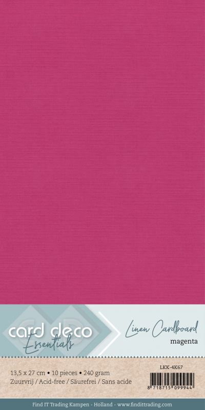 Linnenkarton 13,5x27 – 67 magenta