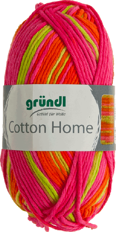 Cotton home 05 roze lime oranje 50gr