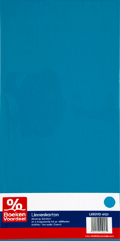 Linnenkarton 13,5 x 27 cm - Hemelsblauw (290