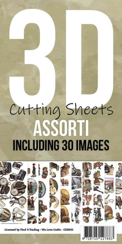 3D cutting sheets Assorti 10 vel