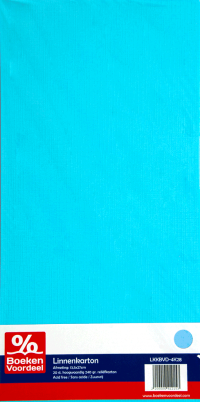 Linnenkarton 13,5 x 27 cm - Lichtblauw (28)
