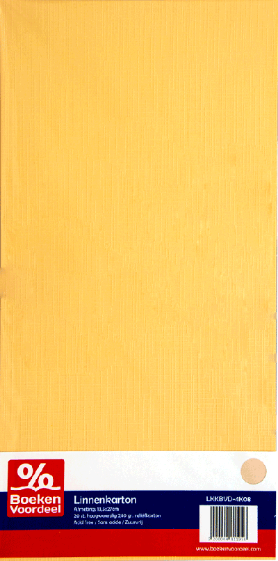 Linnenkarton 13,5 x 27 cm - Zand (08)