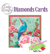 Dotty Design Card 118 Bird pink flower