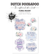 Dutch DooBaDoo transparante stickers Floral  Delight