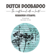 Dutch DooBaDoo rubber stempel ATC flower