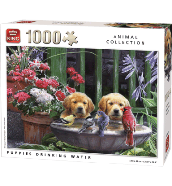 Legpuzzel Puppies Drinking Water (1000 pcs)