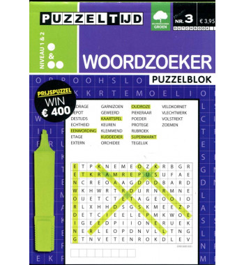 Puzzelblok Woordzoeker 1-2 punt nr3