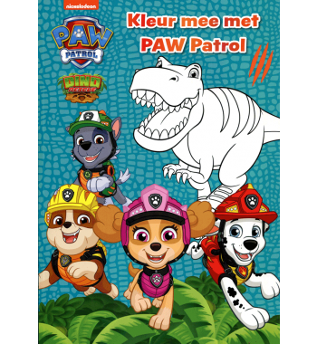 Kleur mee met Paw Patrol - Dino rescue