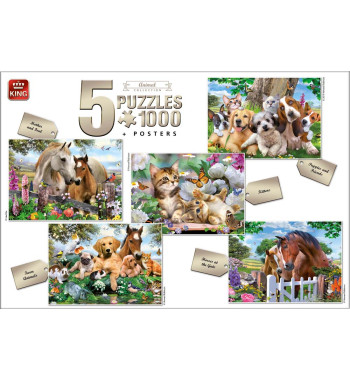 Legpuzzel Animal Collection 5in1