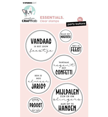 Creative Craftlab Clear Stamp Party Buttons Nederlands